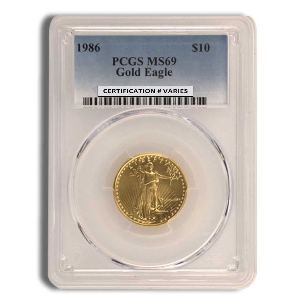 1986 1/4 Oz Gold American Eagle - PCGS MS69