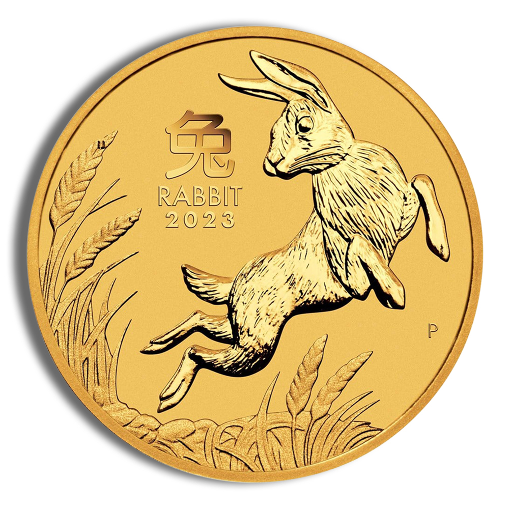 2023 10 Oz Australia Gold Lunar Rabbit (Series III) - BU