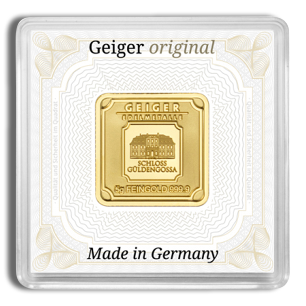 5 Gram Gold Bar - Geiger (In Assay Card)