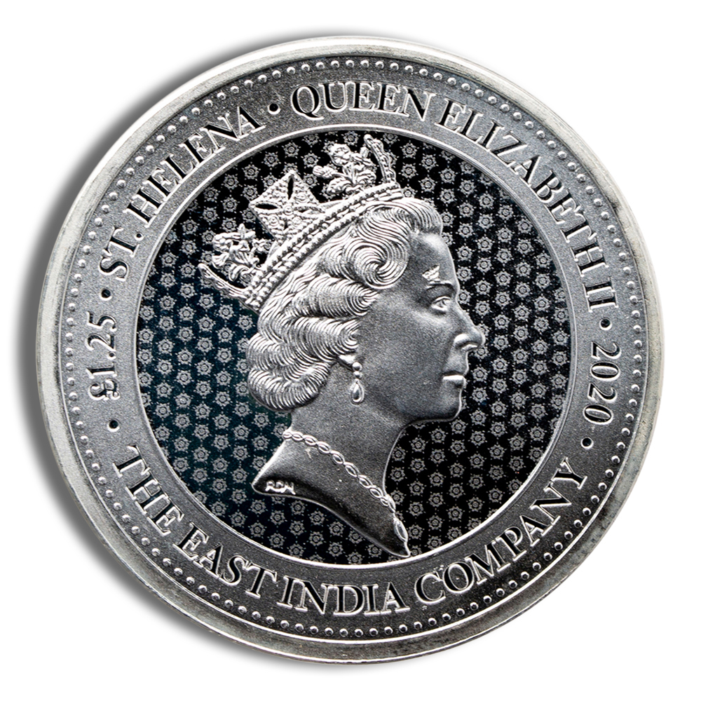 1.25 Oz St. Helena Rose Crown Silver Coin - BU (Random Year)