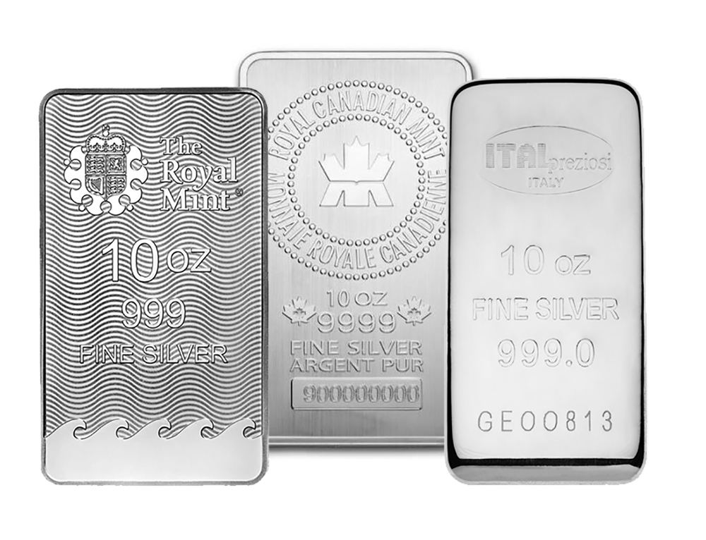 10 Oz Silver Bar (Random Brand)