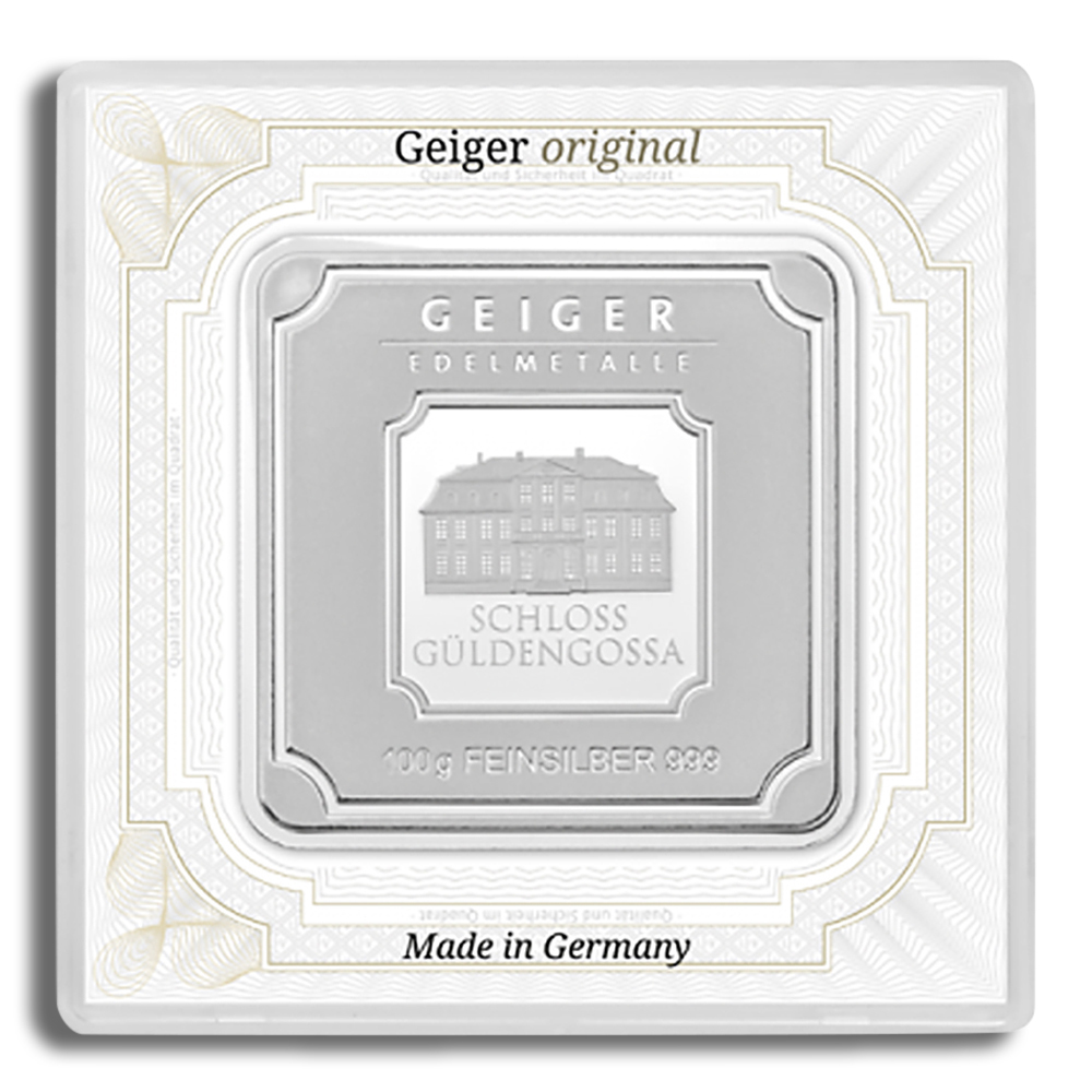 100 Gram Silver Bar - Geiger (In Assay Card)