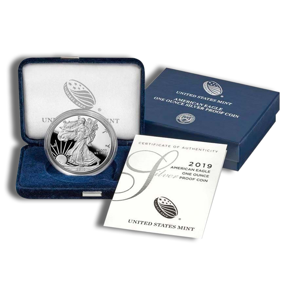 2019-S Proof Silver American Eagle - BU (with Box and COA)