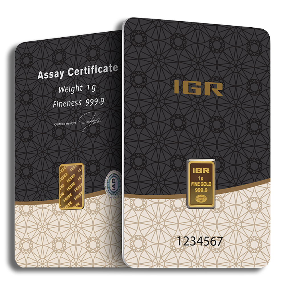 1 Gram Gold Bar - IGR Metals (In Assay Card)