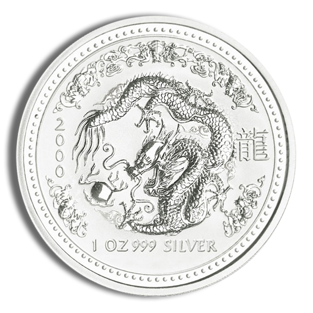 2000 1 Oz Australia Silver Lunar Dragon (Series I) - BU