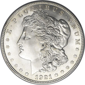 1921 Morgan Silver Dollar - AU