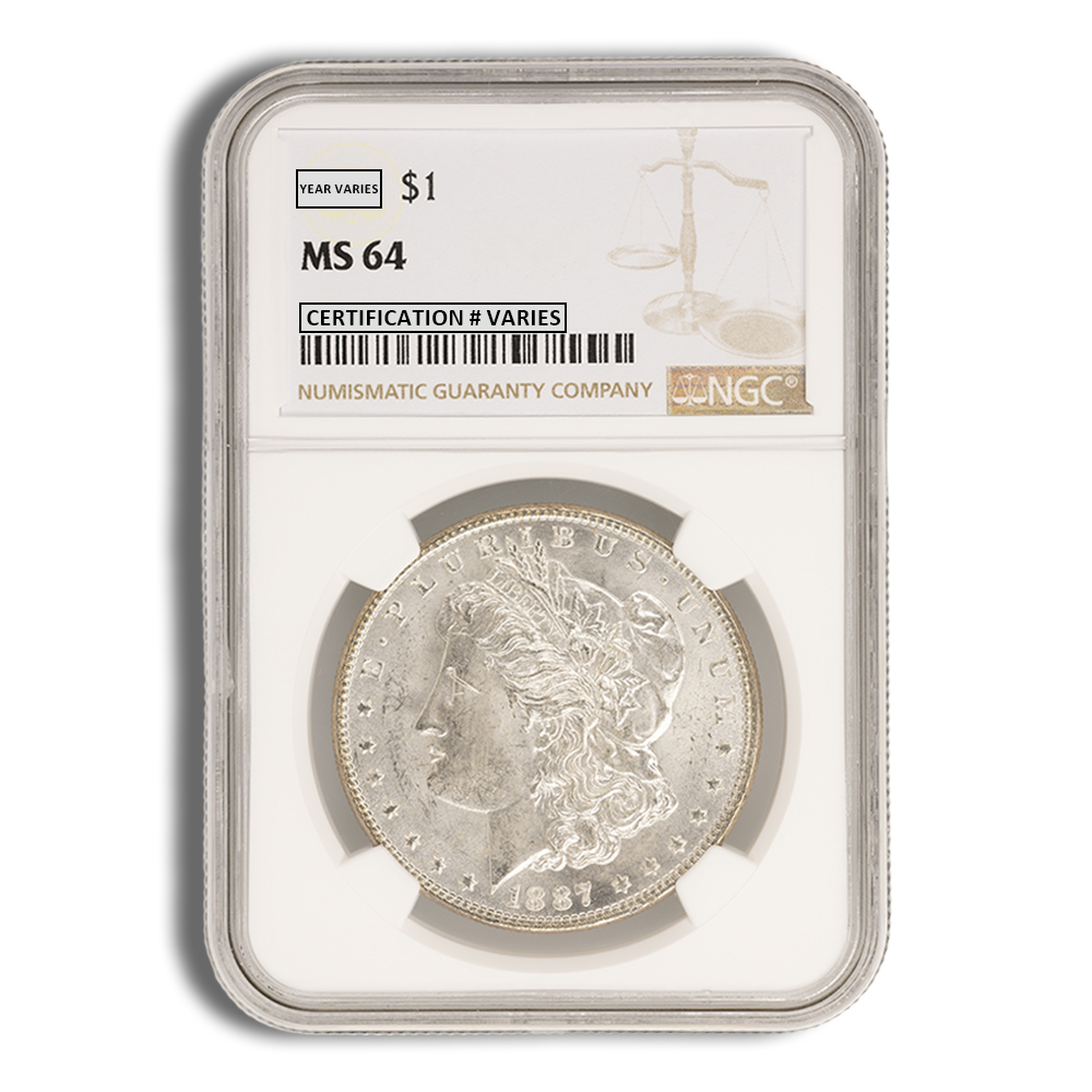 1878-1904 Morgan Silver Dollar - NGC MS64