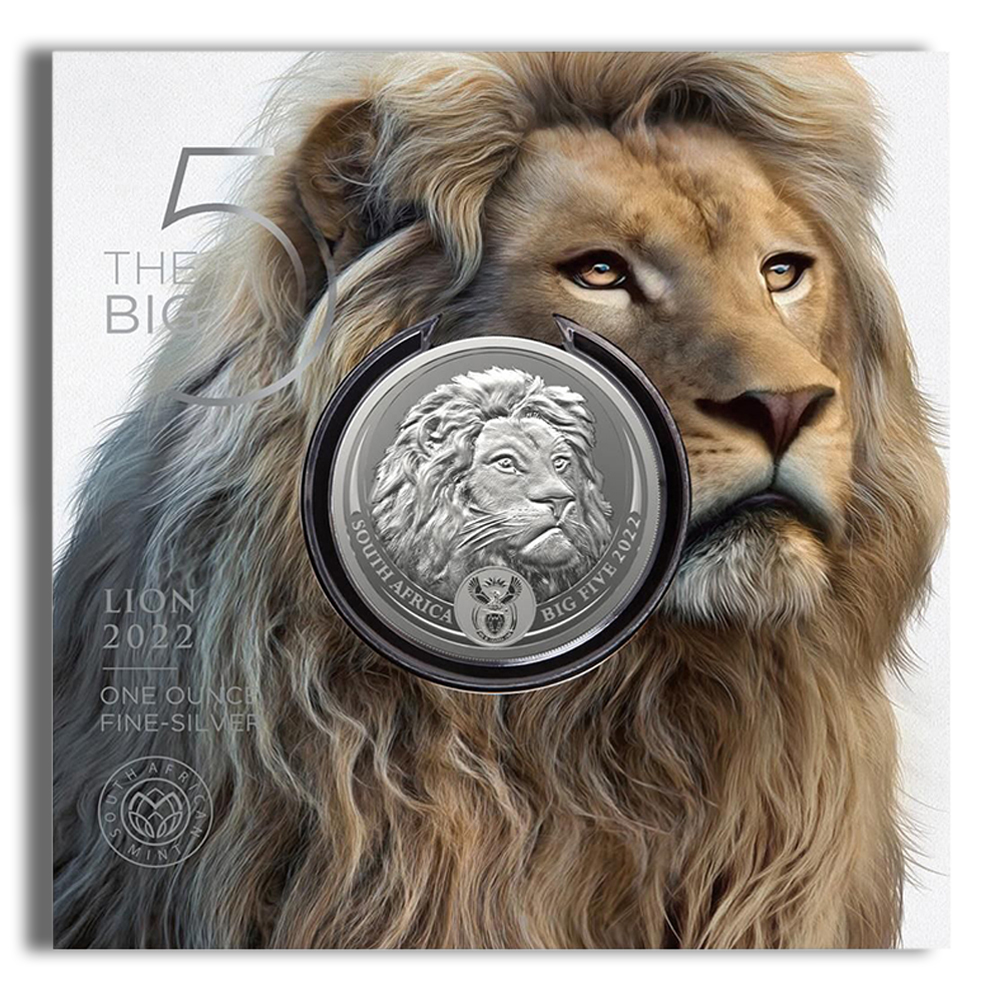 2022 1 Oz Silver South Africa Big 5 Lion - BU (with COA)