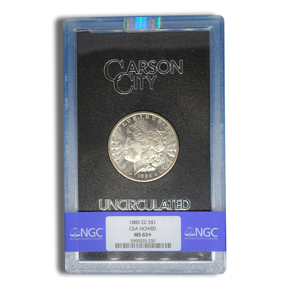 1885-CC GSA Morgan Silver Dollar - NGC MS63+