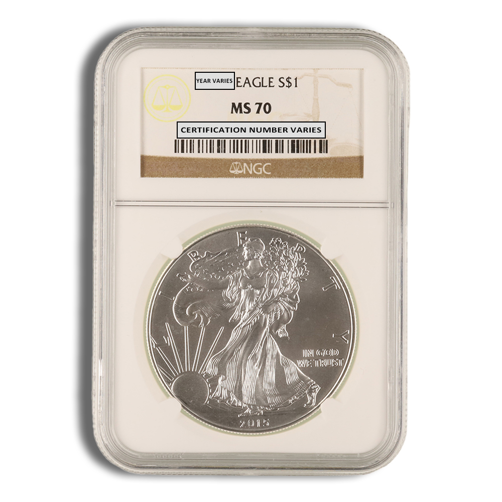 2015 Silver American Eagle - NGC MS70