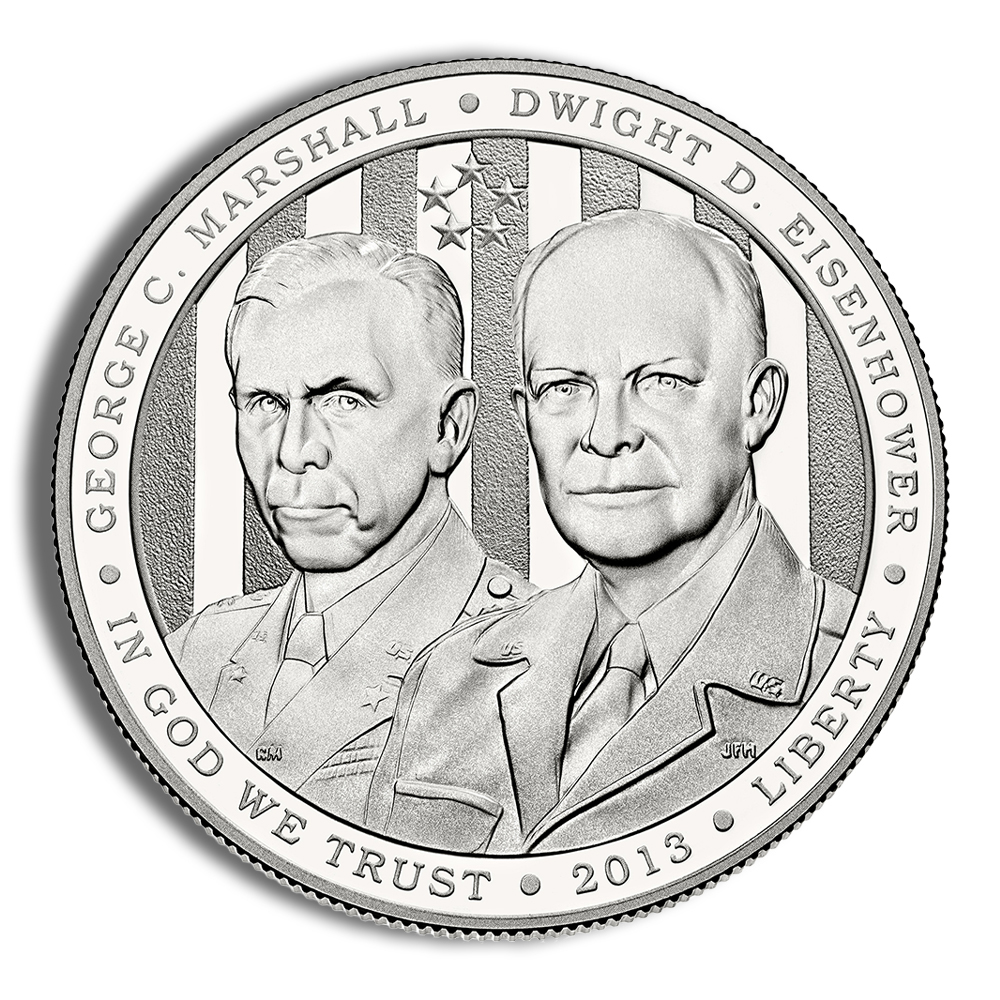 2013-P $1 Five Star Generals Silver Commemorative Proof - BU