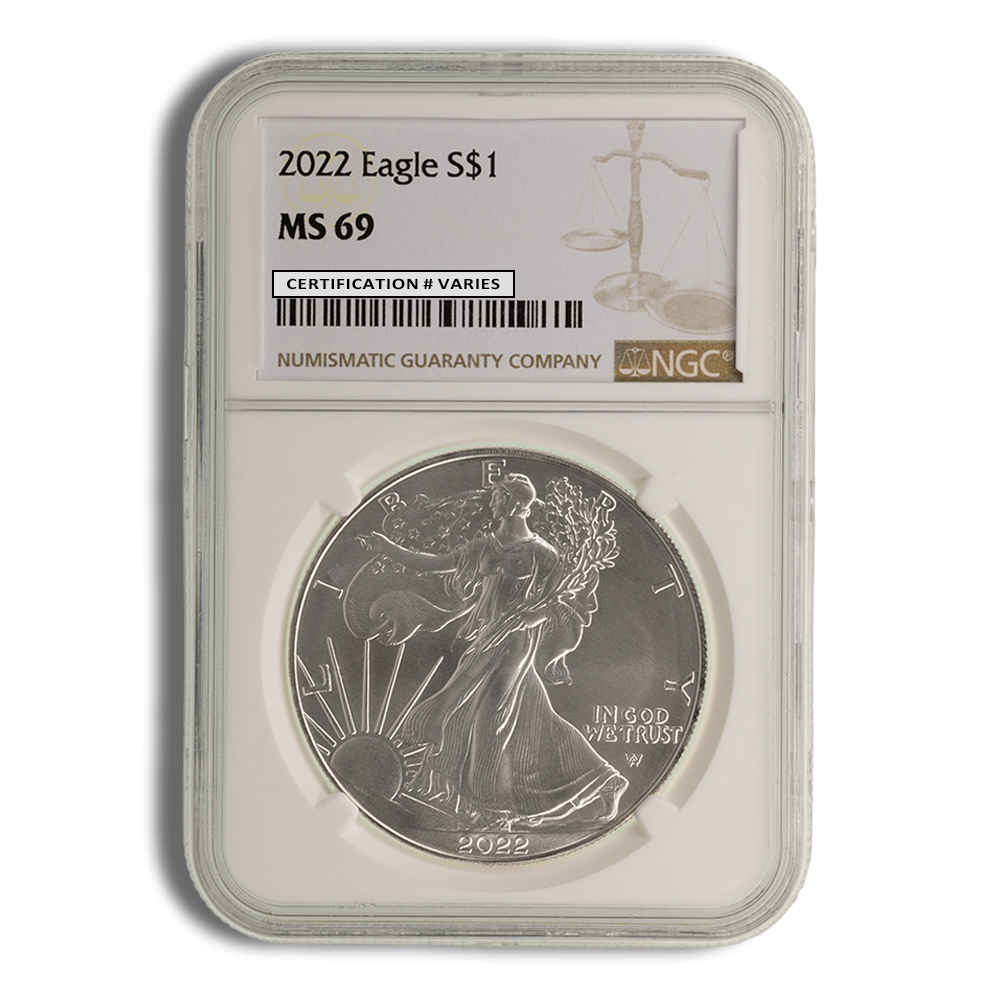 2022 Silver American Eagle - NGC MS69