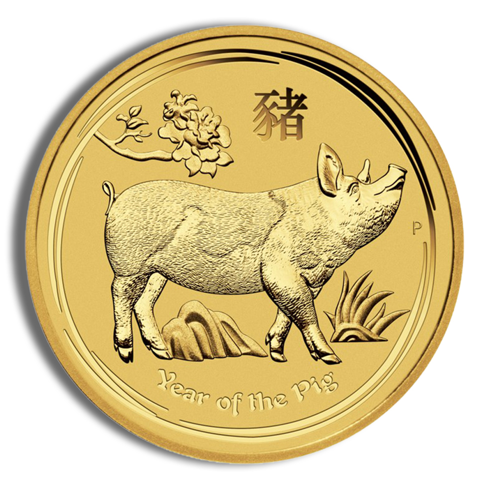 2019 1/20 Oz Australia Gold Lunar Pig (Series II) - BU