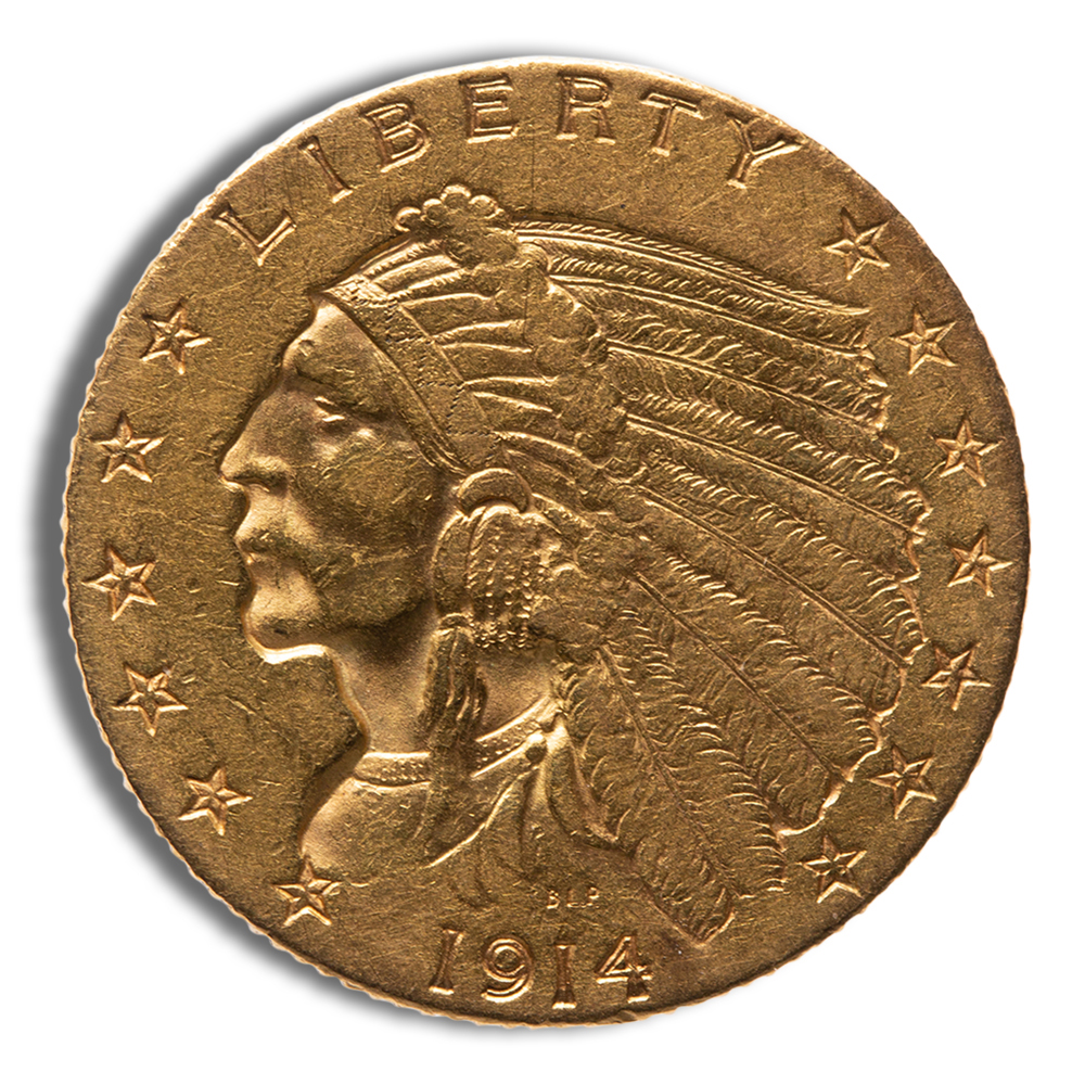 $2.5 Gold Indian Quarter Eagle - XF (Random Year)