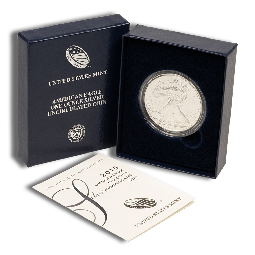 2015-W Burnished Silver American Eagle (with Box and COA)