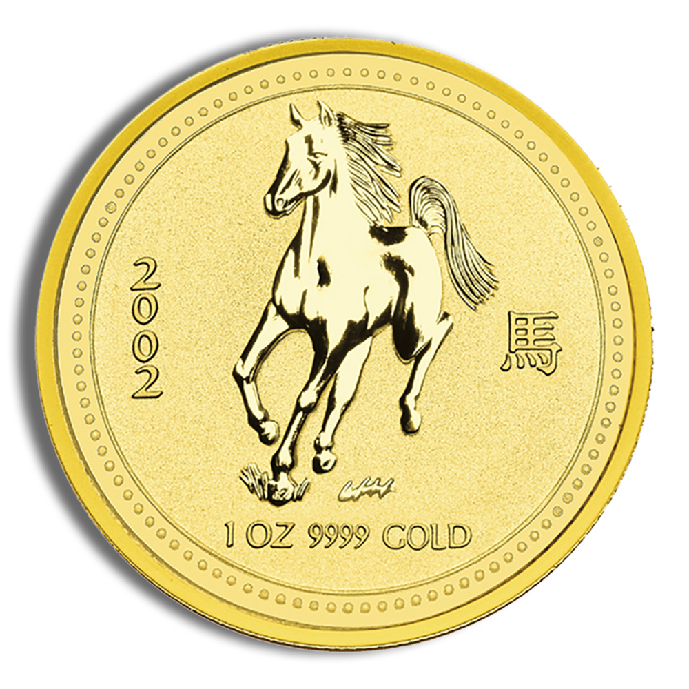 2002 1 Oz Australia Gold Lunar Horse (Series I) - BU