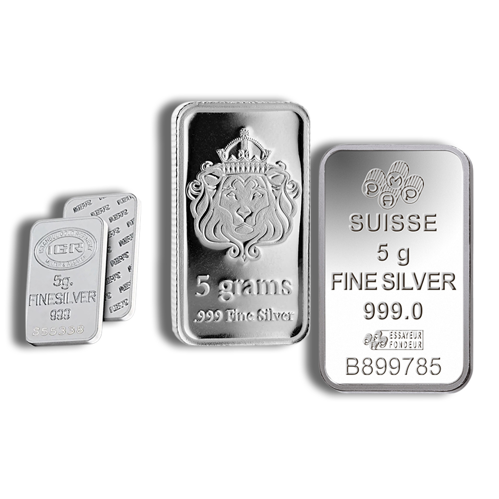 5 Gram Silver Bar (Random Brand)