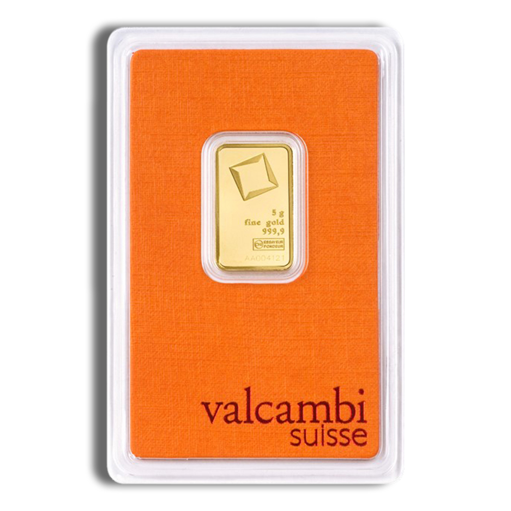 5 Gram Gold Bar - Valcambi (In Assay Card)