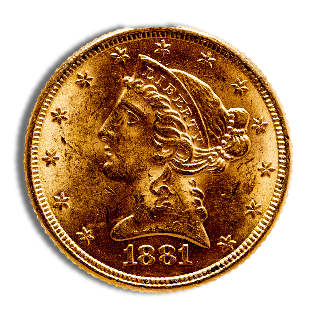 $5 Gold Liberty Half Eagle - BU (Random Year)