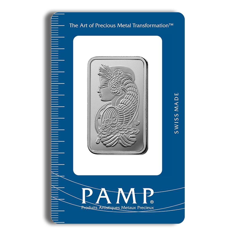 1 Oz Palladium Bar - PAMP Suisse Lady Fortuna (In Assay Card)