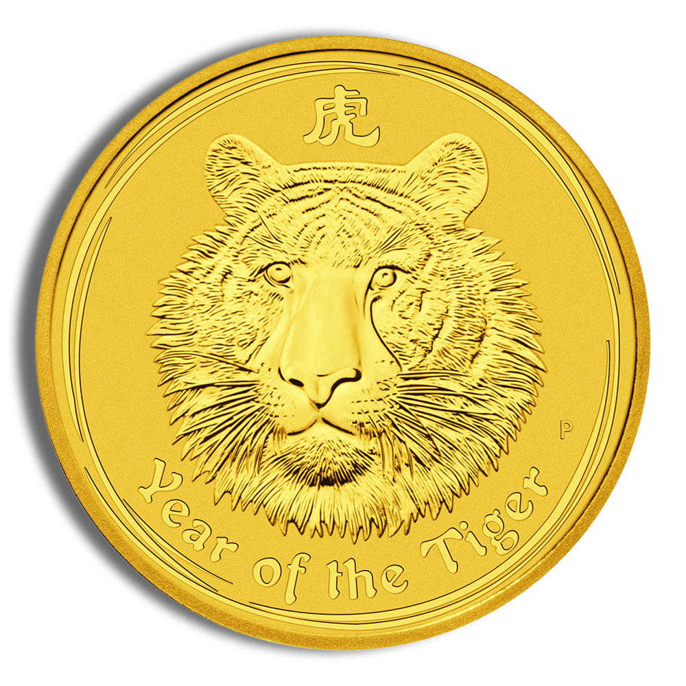 2010 1/20 Oz Australia Gold Lunar Tiger (Series II) - BU