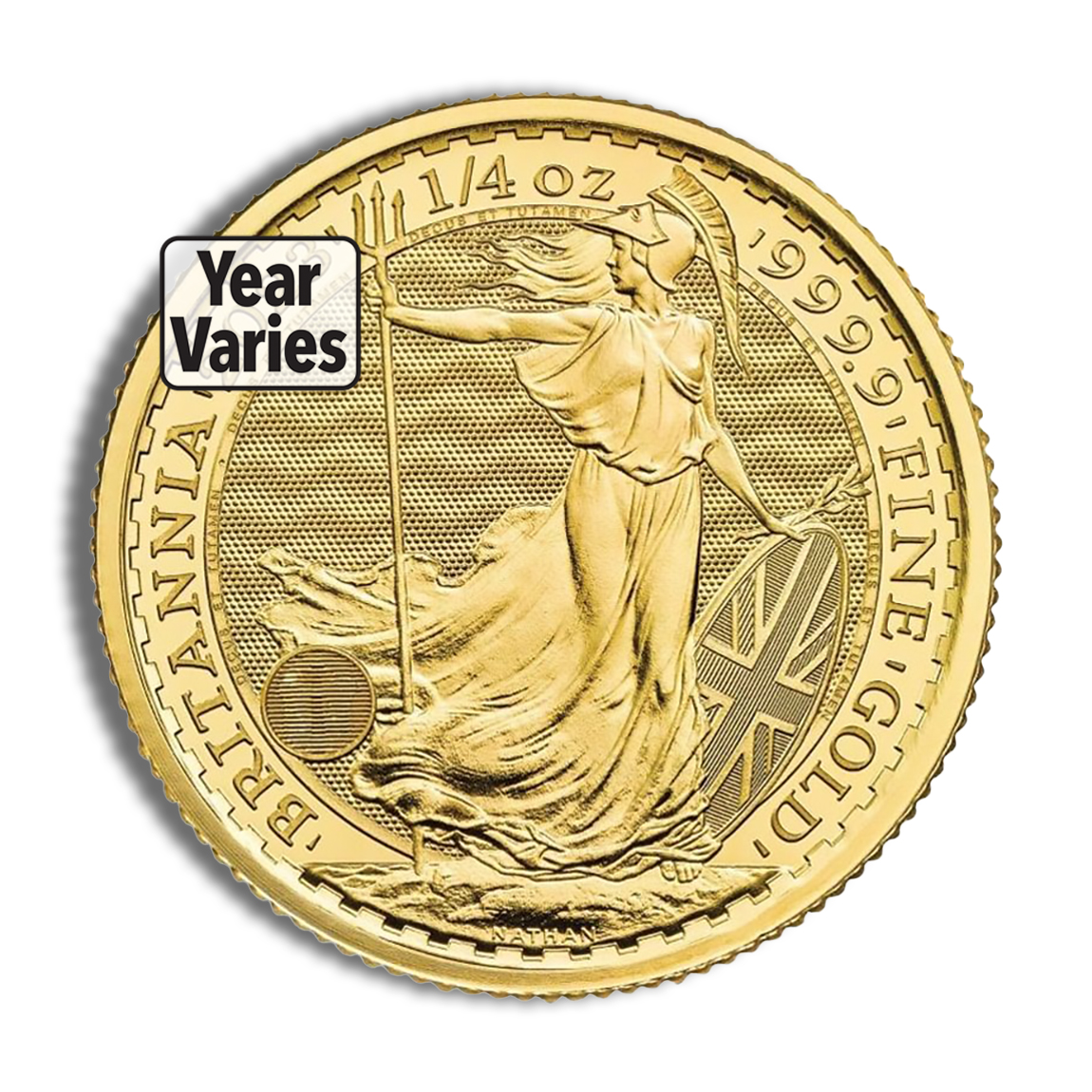 1/4 Oz Gold Great Britain Britannia - BU (Random Year)