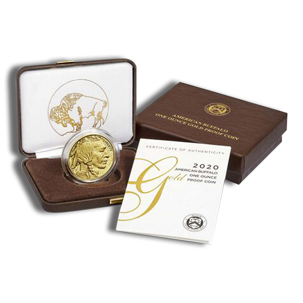 2020-W 1 Oz Proof Gold American Buffalo - BU (with Box and COA)