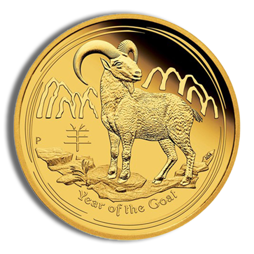 2015 1/4 Oz Australia Gold Lunar Goat (Series II) - BU