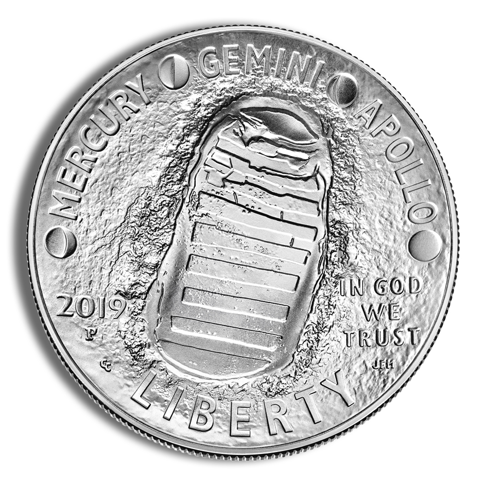 2019-P $1 Apollo 50th Anniversary Silver Commemorative - BU