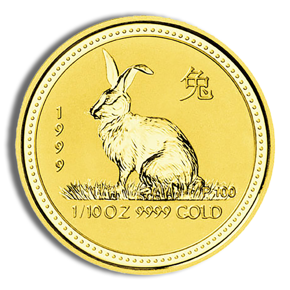 1999 1/10 Oz Australia Gold Lunar Rabbit (Series I) - BU