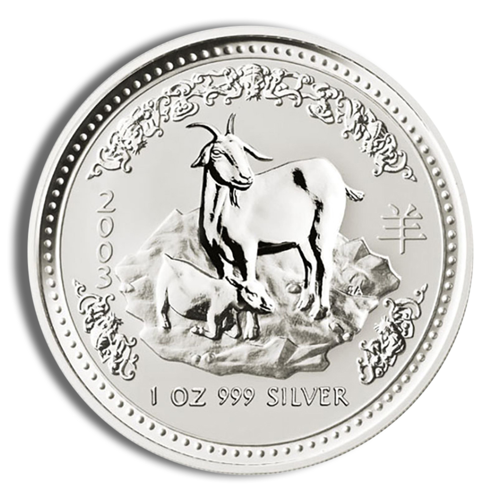 2003 1 Oz Australia Silver Lunar Goat (Series I) - BU