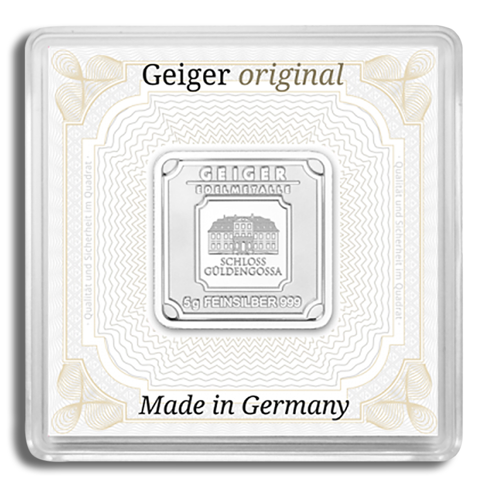 5 Gram Silver Bar - Geiger (In Assay Card)