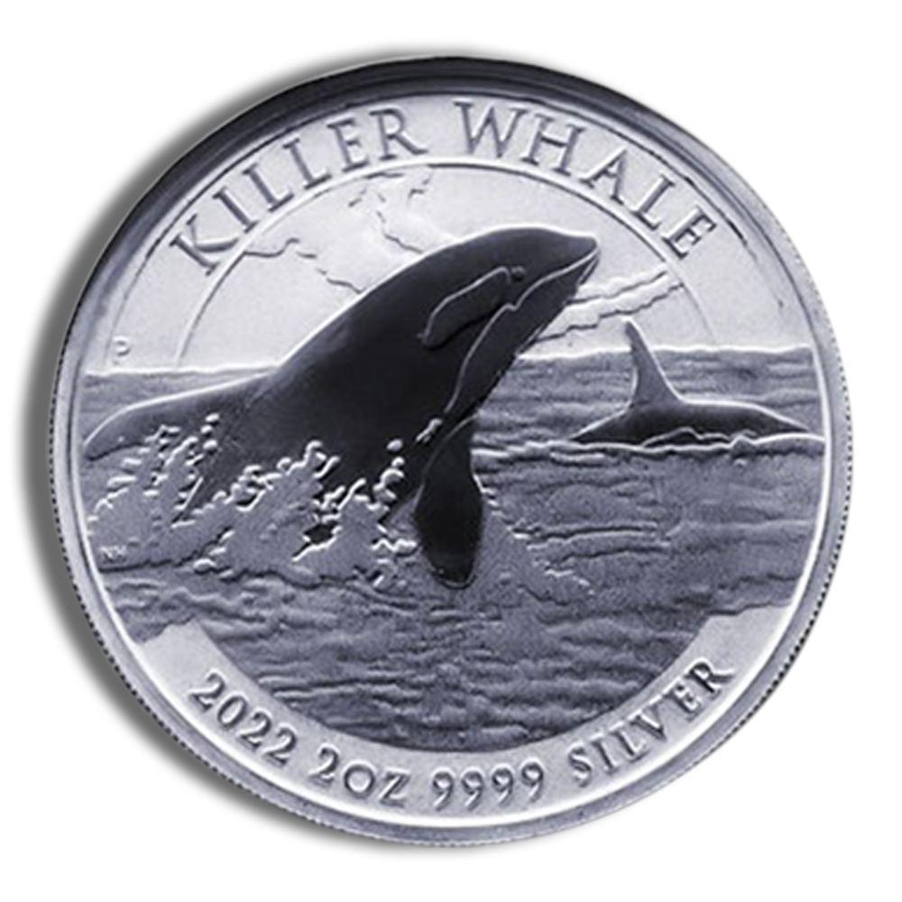 2022 2 Oz Australia Silver Killer Whale - BU