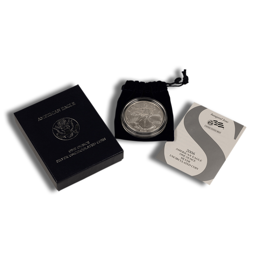 2006-W Burnished Silver American Eagle - BU (with Box and COA)