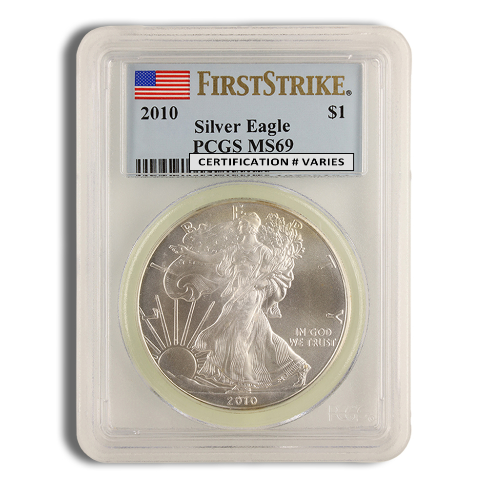 2010 Silver American Eagle - PCGS MS69