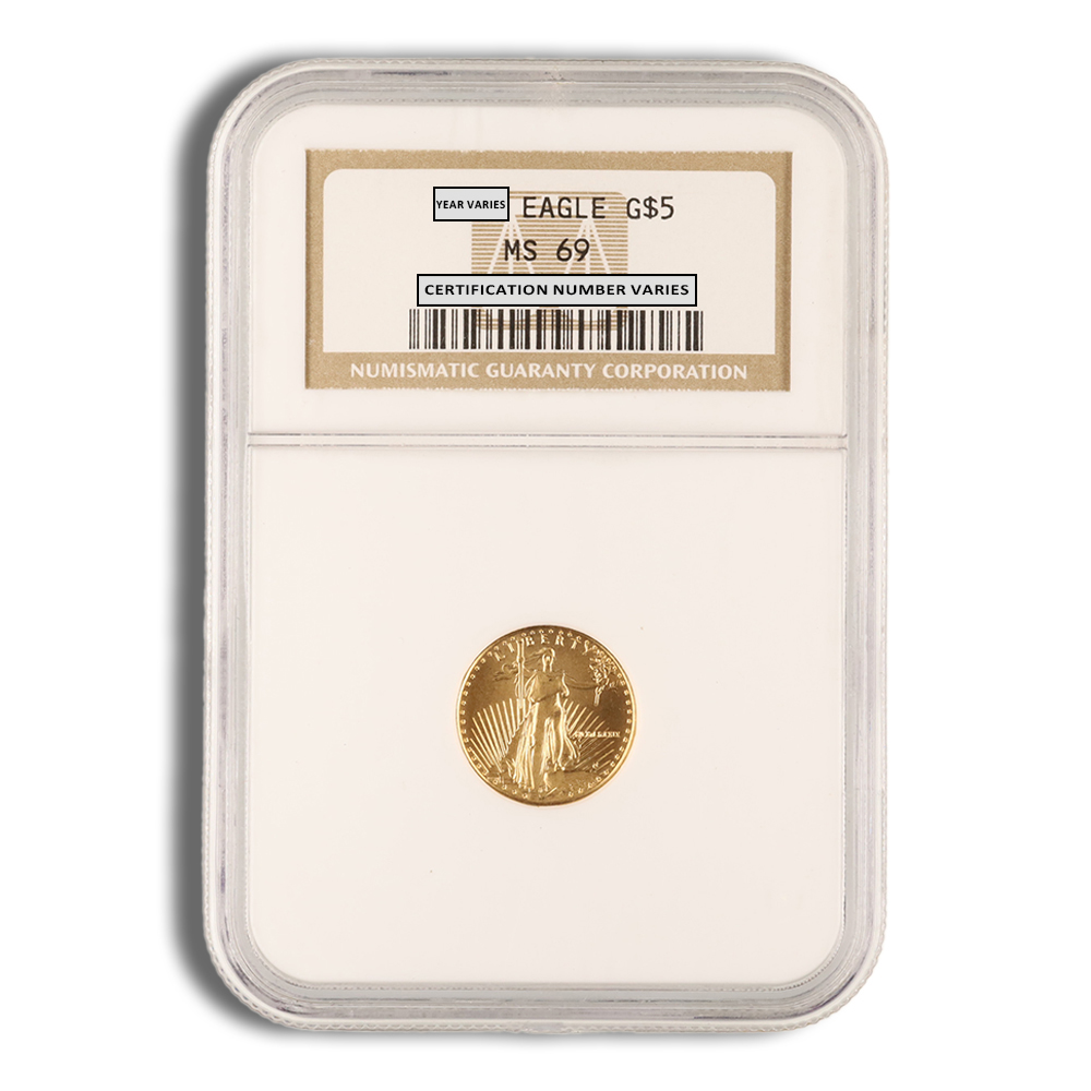 1989 1/10 Oz Gold American Eagle - NGC MS69