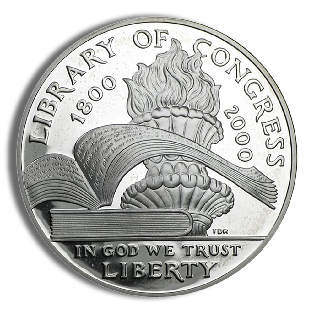 2000-P $1 Library of Congress Silver Commemorative - BU