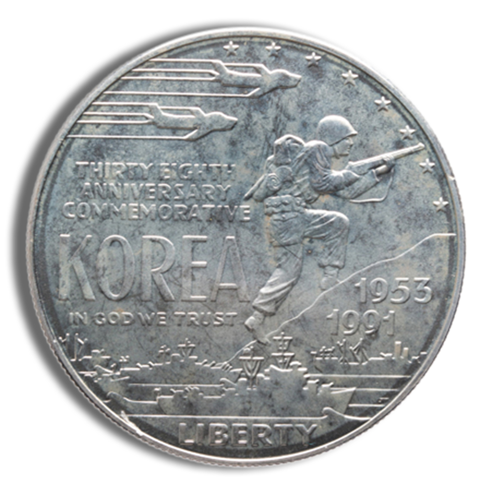 1991-D $1 Korean War Silver Commemorative - BU