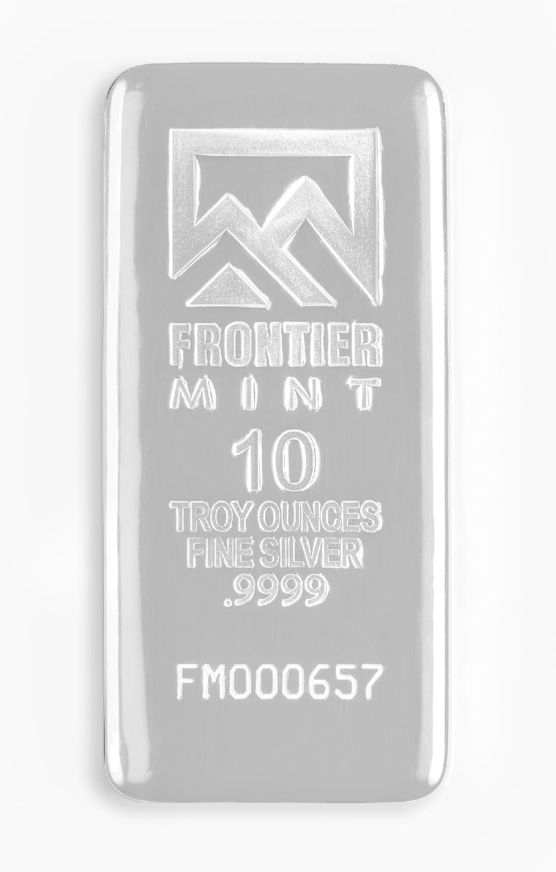 10 Oz Silver Bar - Frontier Mint (Mirrored)