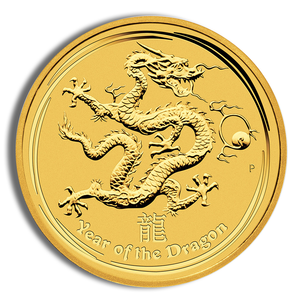 2012 1/4 Oz Australia Gold Lunar Dragon (Series II) - BU