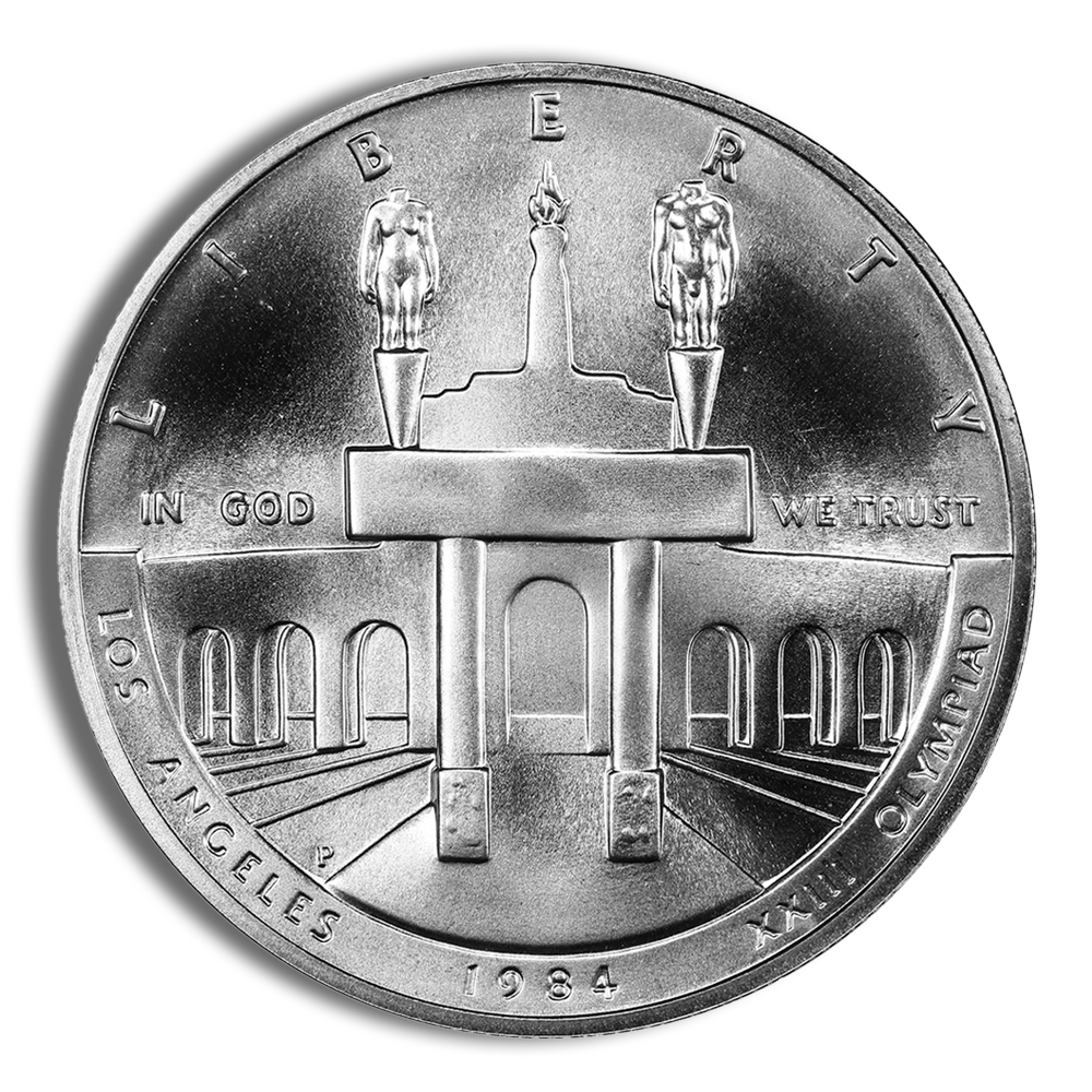 1984-P $1 LA Olympic Silver Commemorative - BU