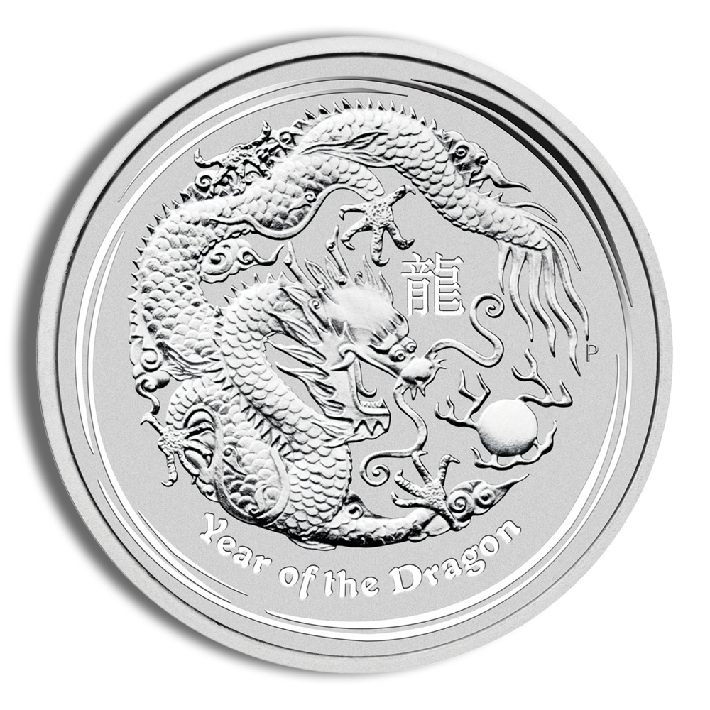 2012 1 Kilo Australia Silver Lunar Dragon (Series II) - BU