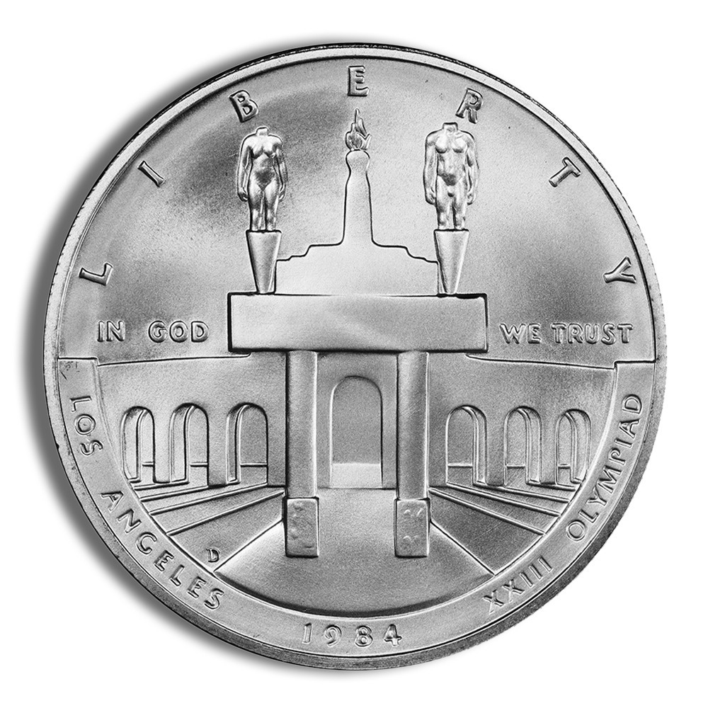 1984-D $1 LA Olympic Silver Commemorative - BU