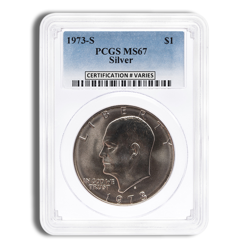 1973-S Eisenhower Dollar - PCGS MS67