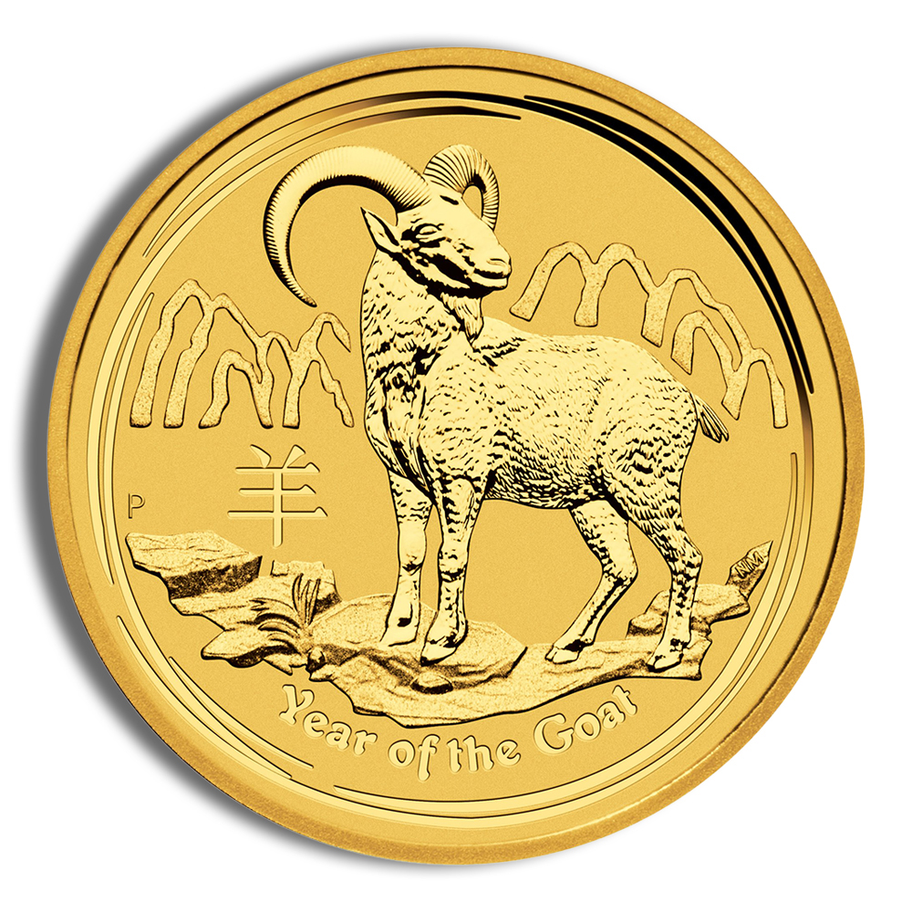 2015 1/2 Oz Australia Gold Lunar Goat (Series II) - BU