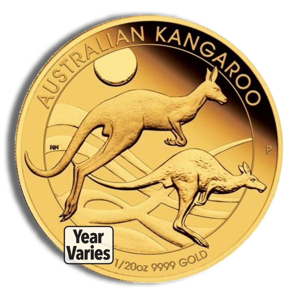 1/20 Oz Gold Australia Kangaroo - BU (Random Year)