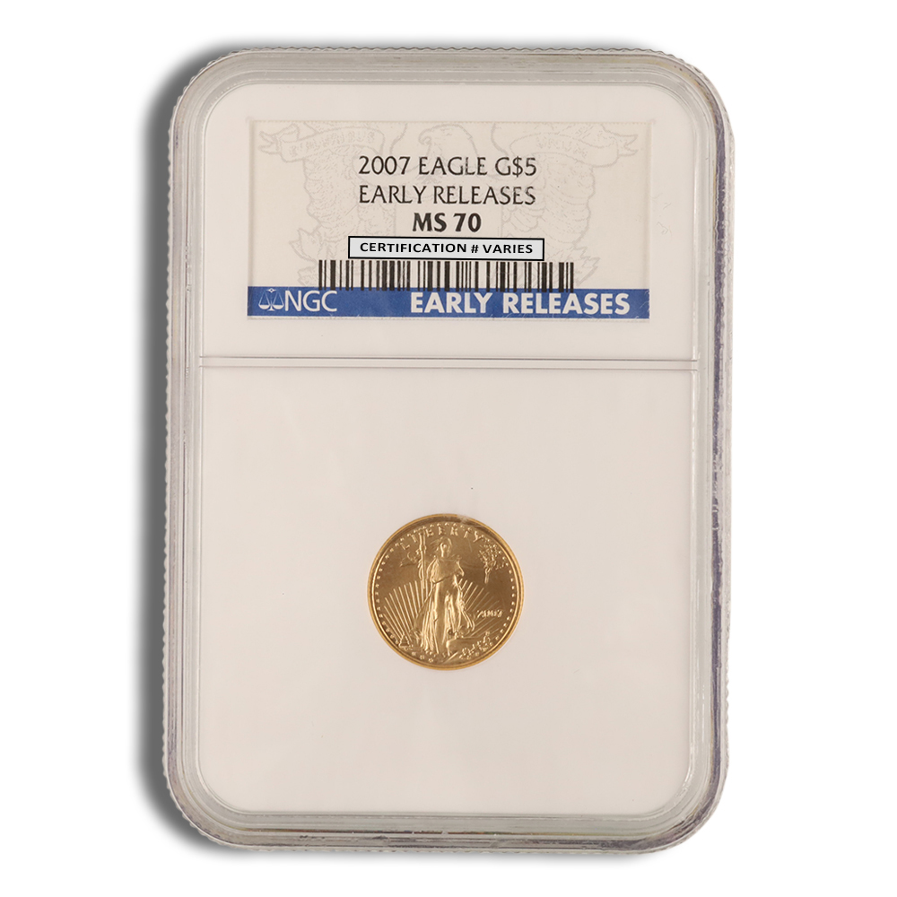 2007 1/10 Oz Gold American Eagle - NGC MS70 (Early Releases)