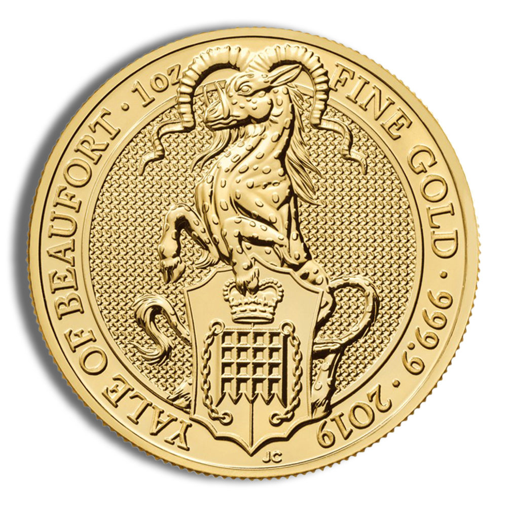 2019 1 Oz Great Britain Queen's Beast Gold Coin (Yale) - BU