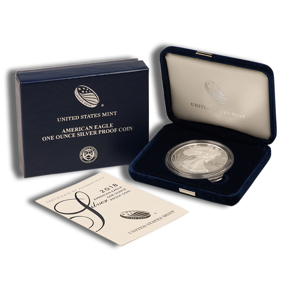 2018-W Burnished Silver American Eagle - BU (with Box and COA)