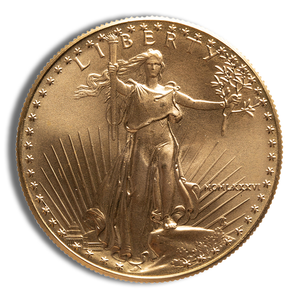 1986 1 Oz Gold American Eagle - BU (MCMLXXXVI)